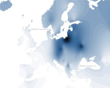 R1a Distribution Map