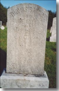 Thomas Baugus gravestone