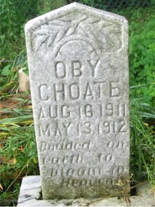 Oby Choate/May 16, 1911/May 13, 1912