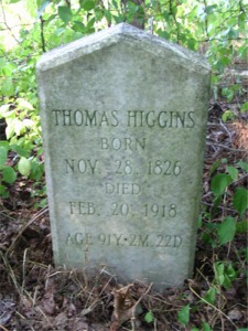 Thomas Higgins gravestone