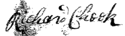 Richard 
Cheek's sigature from the original document