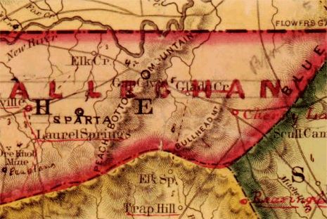 1857 map of Alleghany County