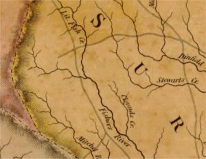 1833 Map of Fishers River, Surry Co., NC