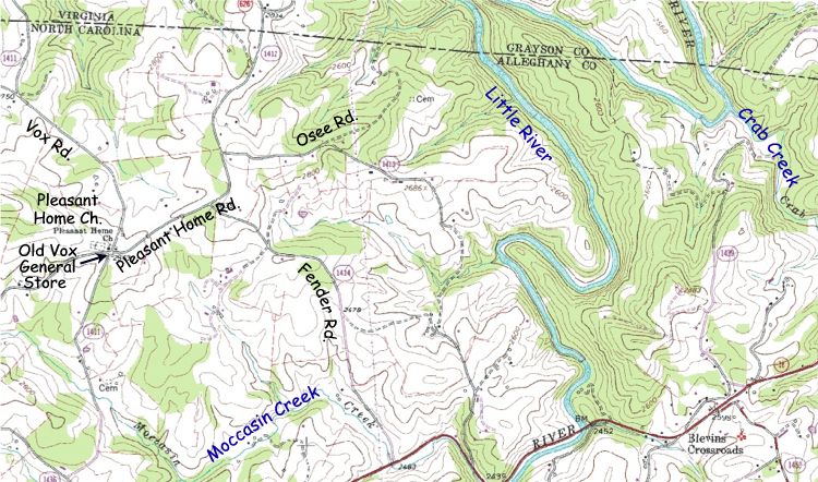 Map of Alleghany County (part)
