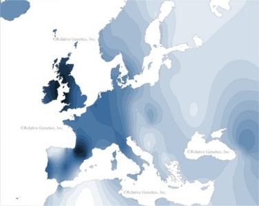 R1b Distribution Map