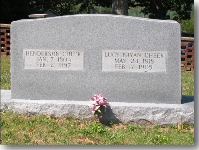 Henderson and Lucy Cheek Gravestone