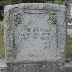 Gravestone of Isom Fender