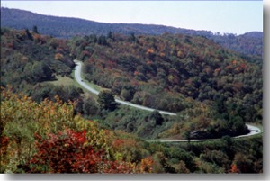 Blue Ridge Parkway at the Alligator Back