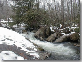 Blue Ridge winter scene